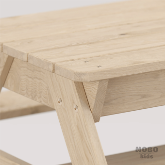 Zuma Çocuk Bahçe Bankı Masif Ahşap 4 Çocuk Kapasiteli Kum ve Su Havuzlu Çocuk Bankı - Galeri