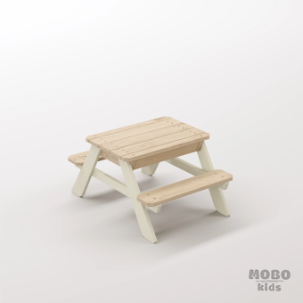 Zuma Micro Bej Estetik Masif Ahşap Montessori Aktivite Masası - Ev İçi Duyusal Keşif İstasyonu