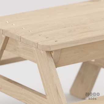 Zuma Çocuk Bahçe Bankı Masif Ahşap 4 Çocuk Kapasiteli Kum ve Su Havuzlu Çocuk Bankı - Galeri