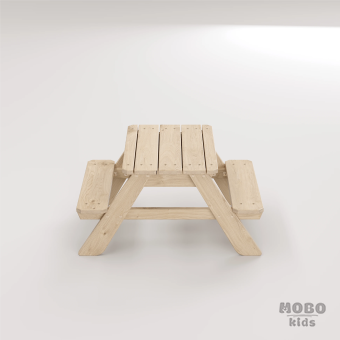 Zuma Çocuk Bahçe Bankı Masif Ahşap 4 Çocuk Kapasiteli Kum ve Su Havuzlu Çocuk Bankı - Galeri