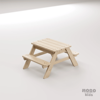 Zuma Çocuk Bahçe Bankı Masif Ahşap 4 Çocuk Kapasiteli Kum ve Su Havuzlu Çocuk Bankı - Galeri