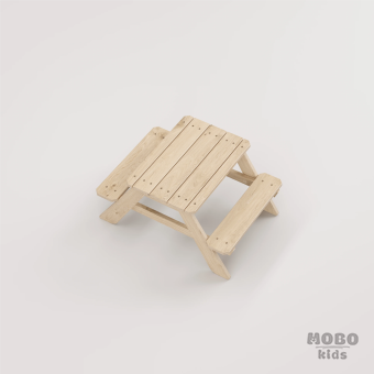 Zuma Çocuk Bahçe Bankı Masif Ahşap 4 Çocuk Kapasiteli Kum ve Su Havuzlu Çocuk Bankı - Galeri