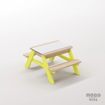 Zuma Micro Limon Sarısı Ahşap Gövdeli Eğitici Keşif Havuzu - Beyaz Kompakt Tablalı Gelişim Alanı