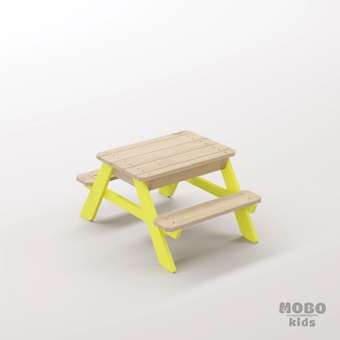 Zuma Micro Limon Sarısı Masif Ahşap İnteraktif Gelişim Portalı - Kum ve Su Havuzlu Oyun Alanı