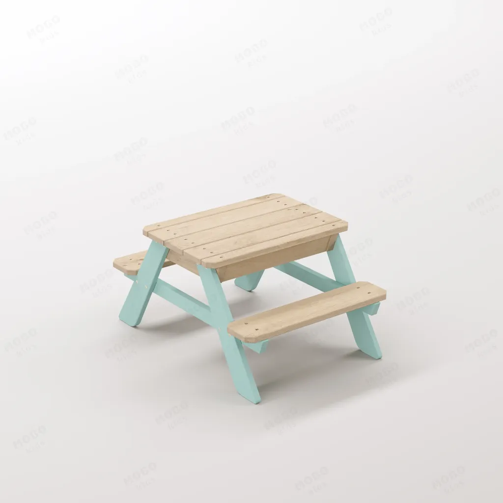 Zuma Micro Su Yeşili Masif Ahşap Montessori Duyusal Alan - Kum ve Su Havuzlu Gelişim Kutusu