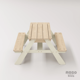 Zuma Çocuk Bahçe Bankı Masif Ahşap 4 Çocuk Kapasiteli Kum ve Su Havuzlu Çocuk Bankı - Galeri