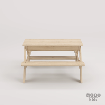 Zuma Çocuk Bahçe Bankı Masif Ahşap 4 Çocuk Kapasiteli Kum ve Su Havuzlu Çocuk Bankı - Galeri