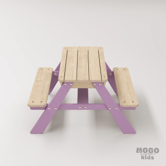 Zuma Çocuk Bahçe Bankı Masif Ahşap 4 Çocuk Kapasiteli Kum ve Su Havuzlu Çocuk Bankı - Galeri