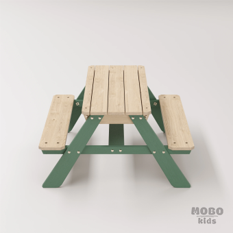 Zuma Çocuk Bahçe Bankı Masif Ahşap 4 Çocuk Kapasiteli Kum ve Su Havuzlu Çocuk Bankı - Galeri