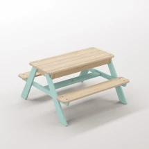 Zuma Çocuk Bahçe Bankı Masif Ahşap 4 Çocuk Kapasiteli Kum ve Su Havuzlu Çocuk Bankı