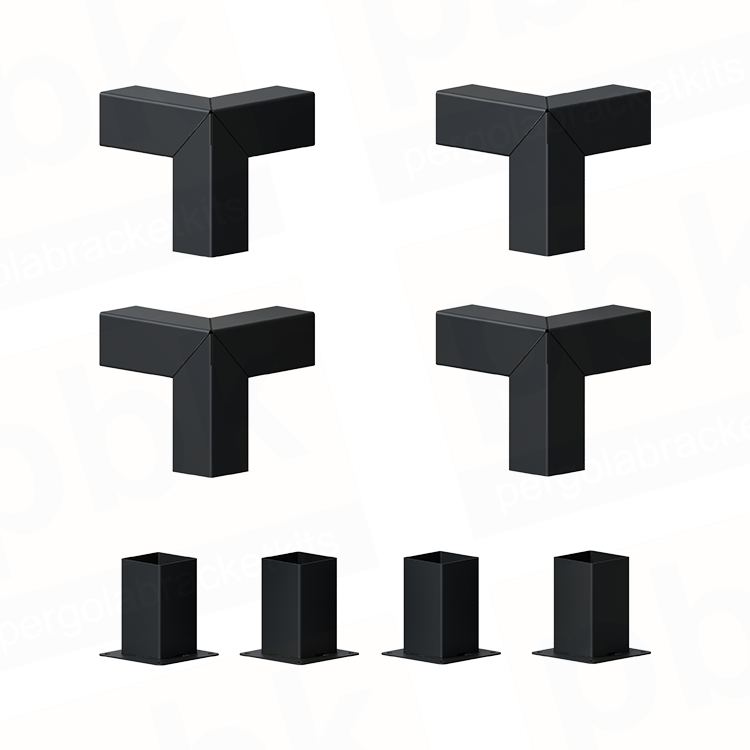 PBK1BPK Tek Bölümlü Pergola Braketleri 90 x 90 Ahşaplar İçin - 1