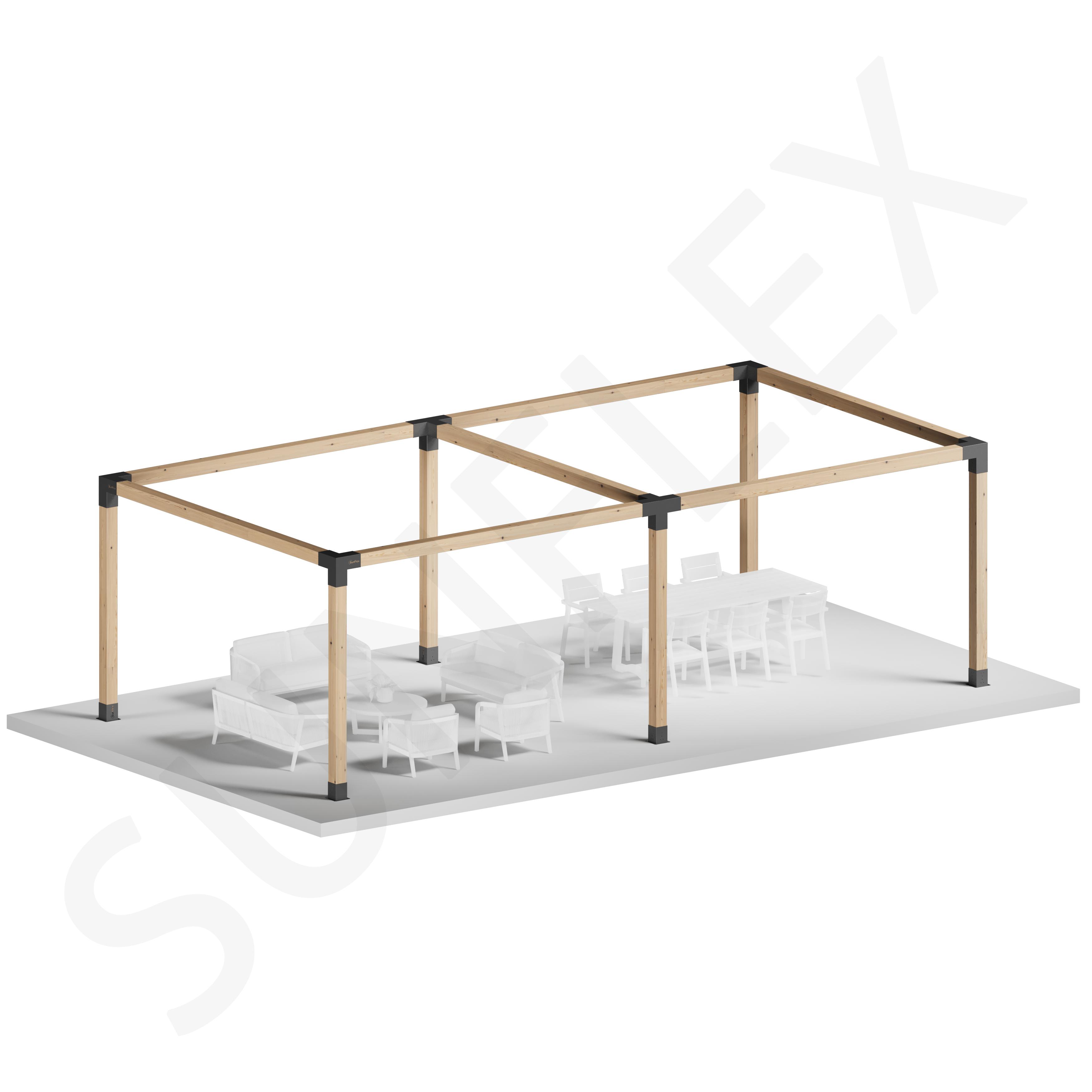 Sunflex Pergola Set Including Timber