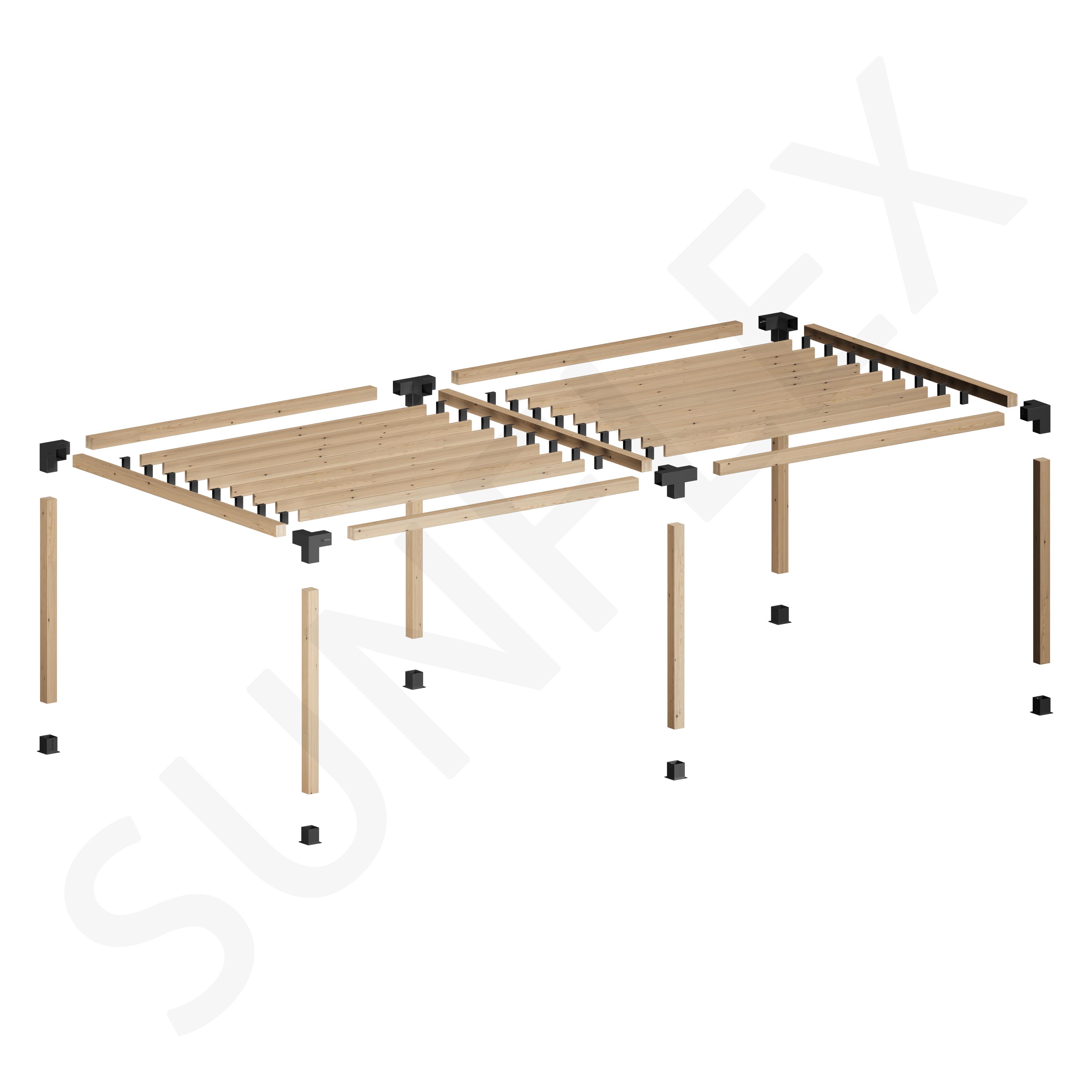Sunflex Pergola Set Including Timber