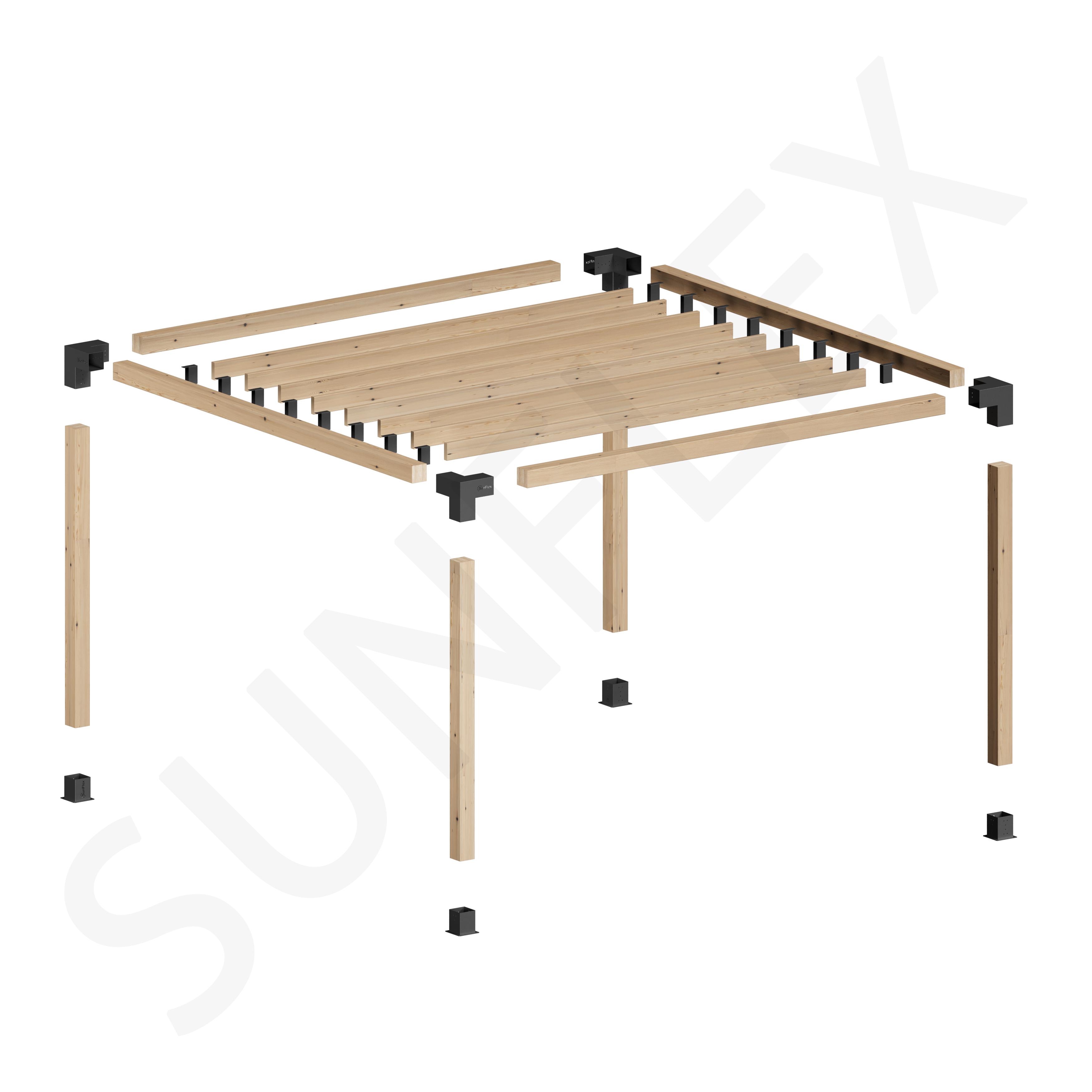 Sunflex Pergola Set Including Timber