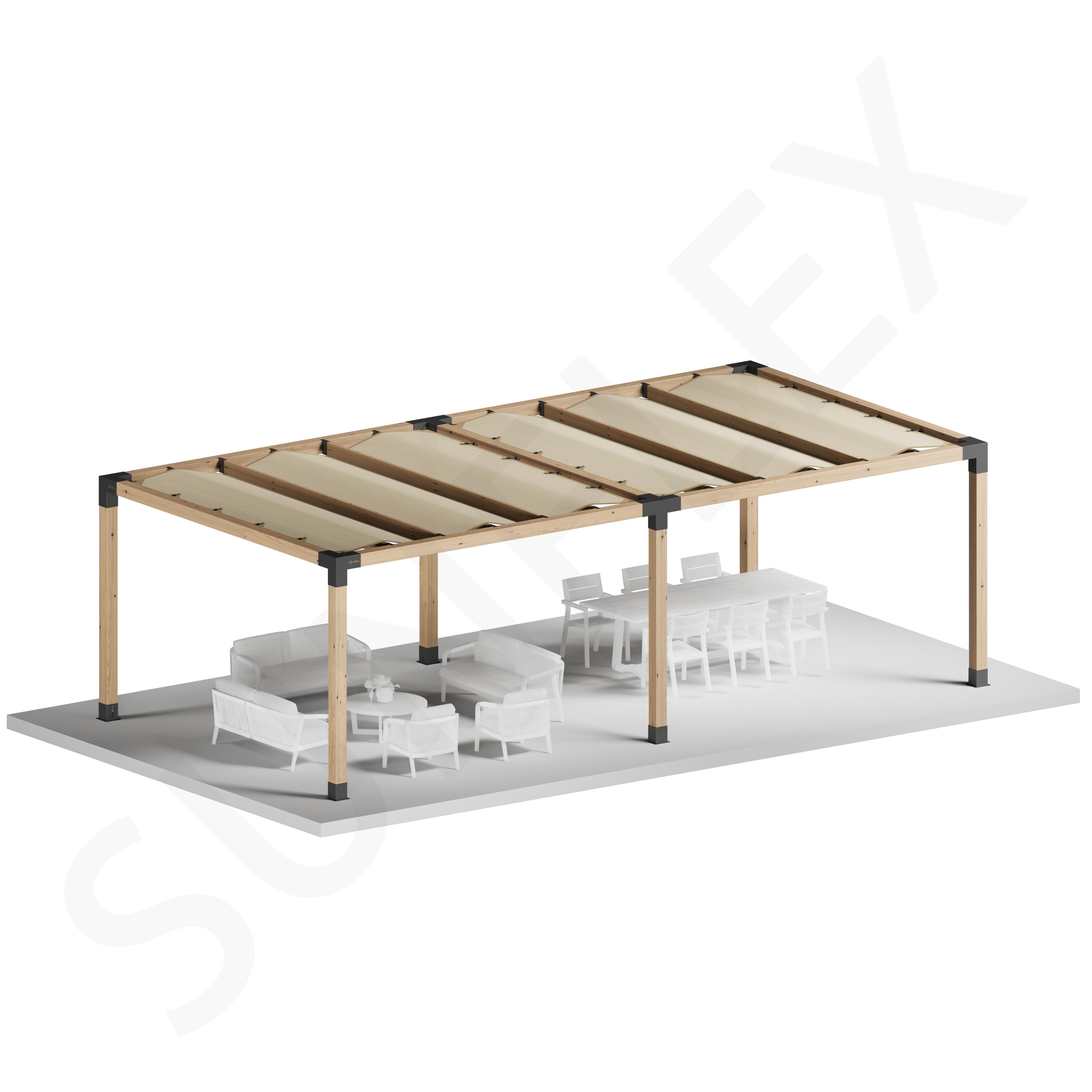 Sunflex Pergola Set Including Timber