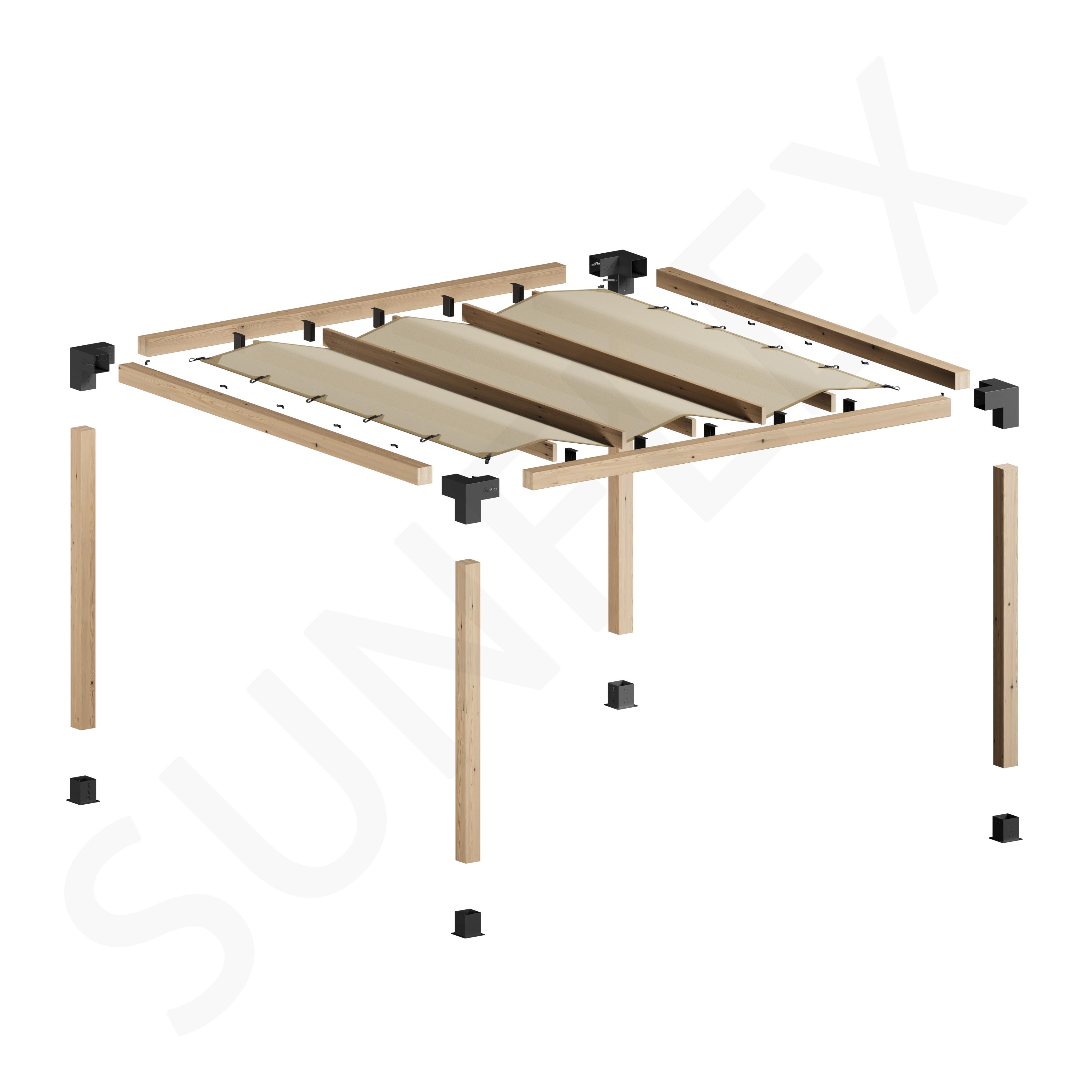 Sunflex Pergola Set Including Timber
