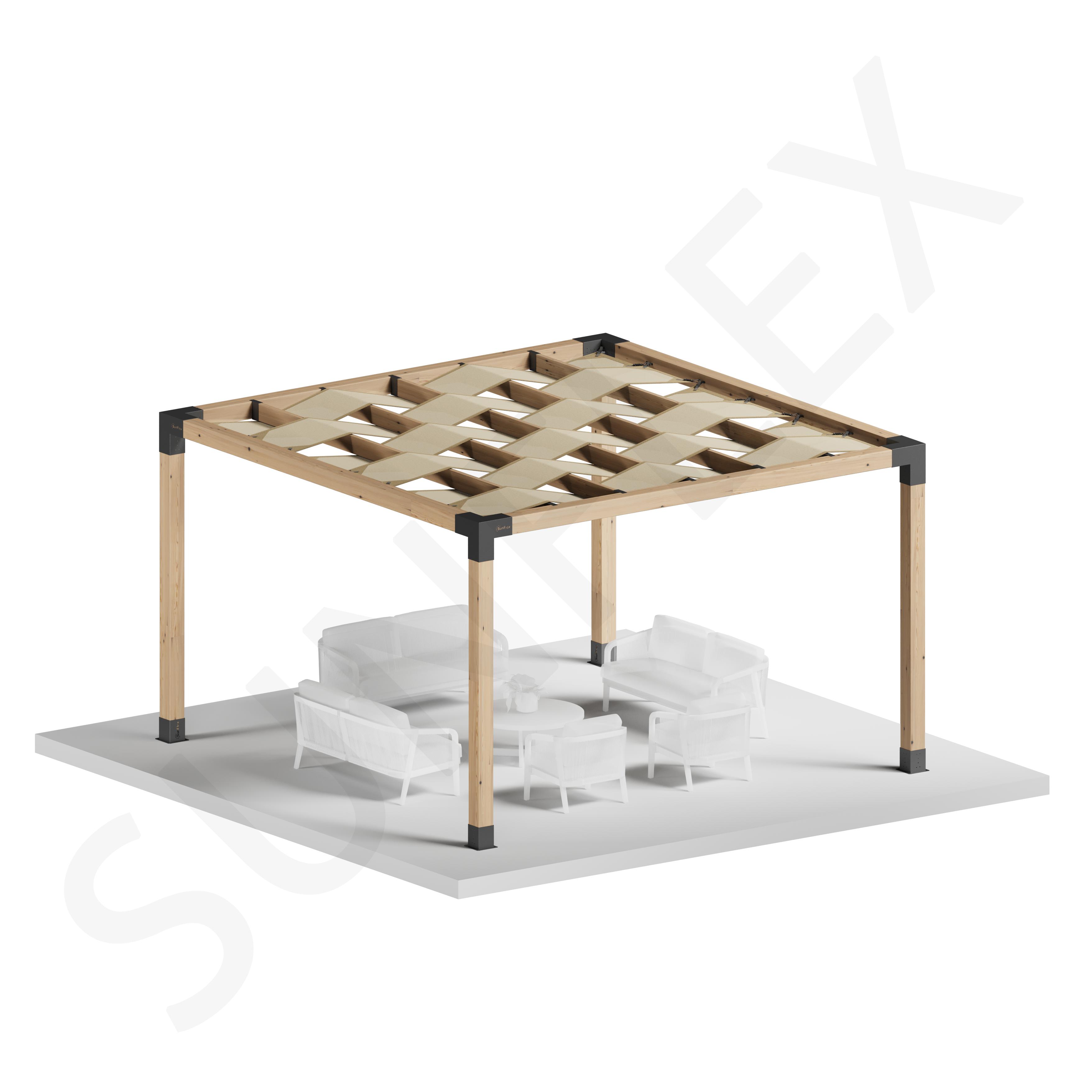 Sunflex Pergola Set Including Timber