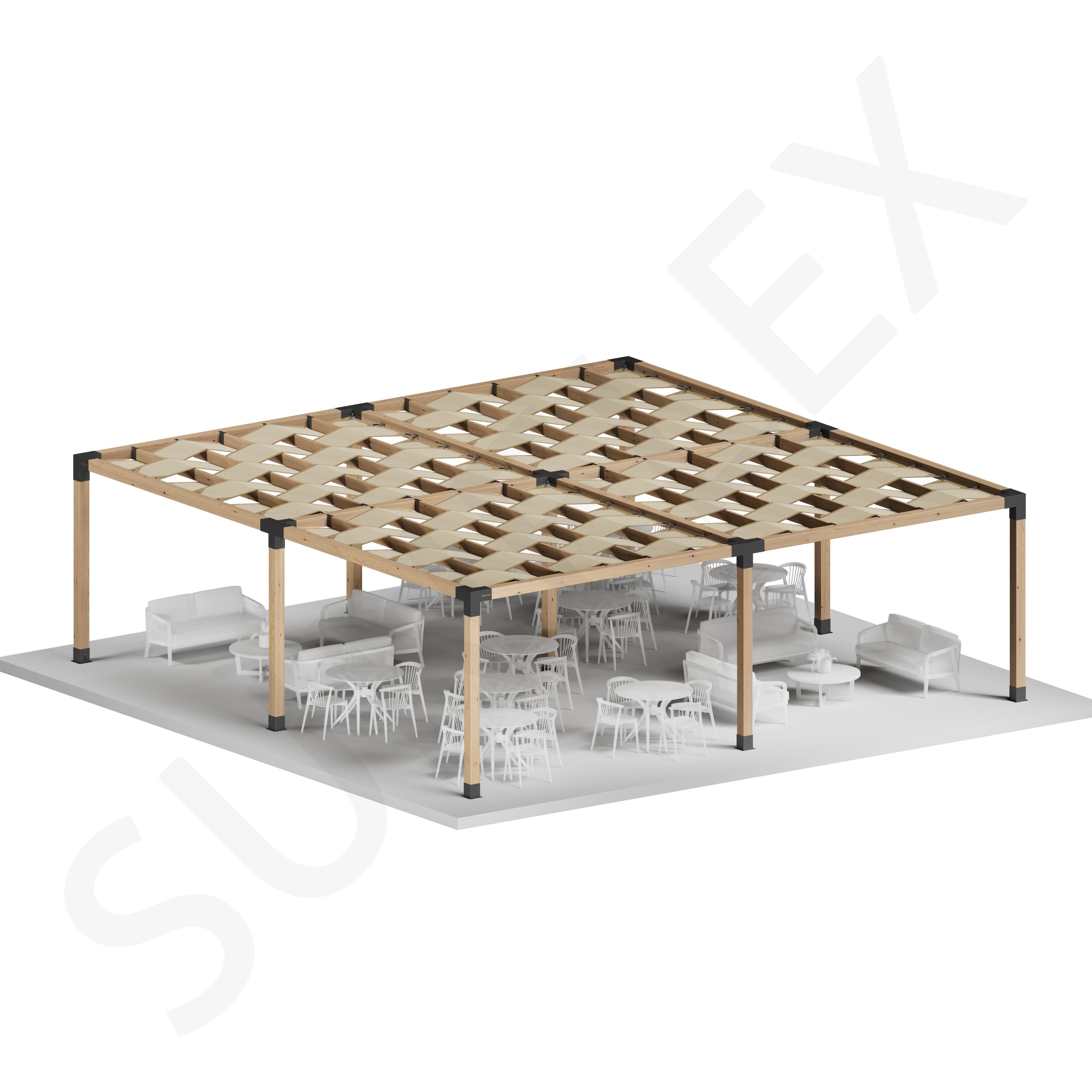 Sunflex Pergola Set Including Timber