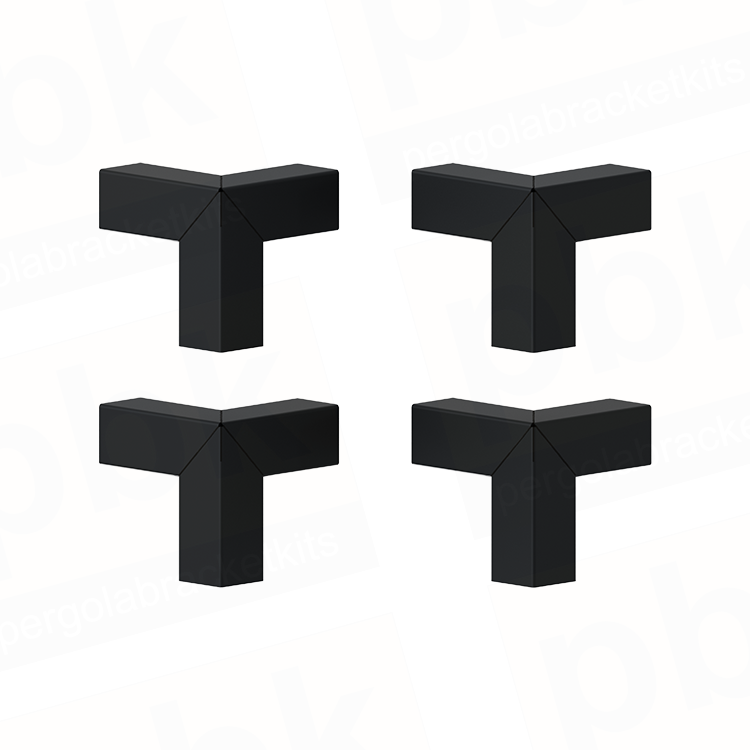 Tek Bölümlü Pergola İçin 3 Yollu 4 Adet Braket - 2