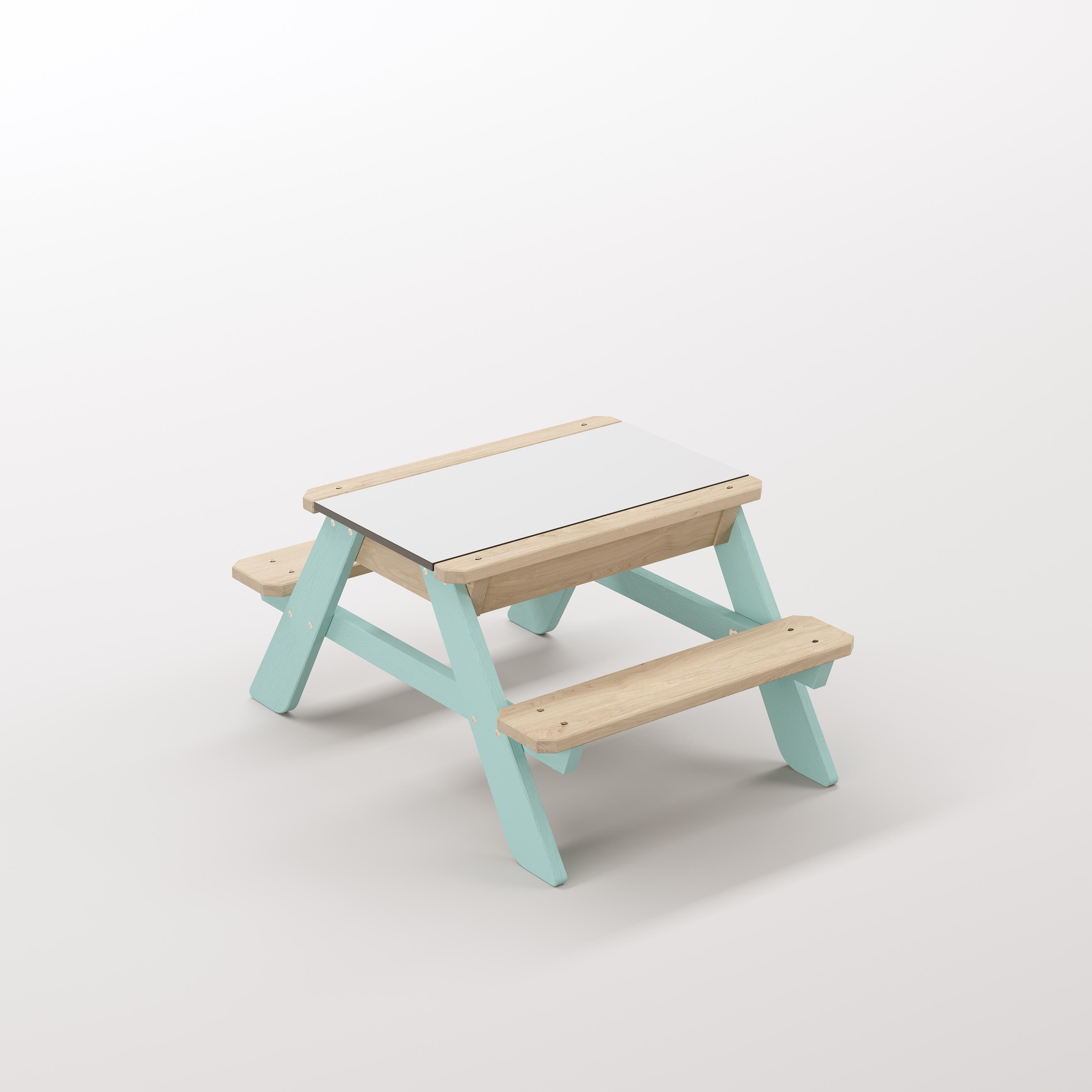 Zuma Micro Su Yeşili Ahşap Gövdeli Kum ve Su Havuzlu Beceri Masası - Beyaz Kompakt Tablalı Gelişim Yuvası